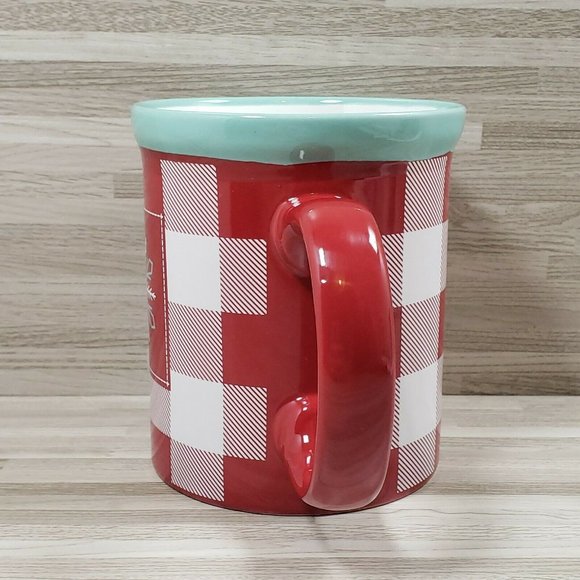 Design Pac Christmas Holiday Plain Snowflake 18 oz. Coffee Mug Cup Red White - Picture 4 of 8